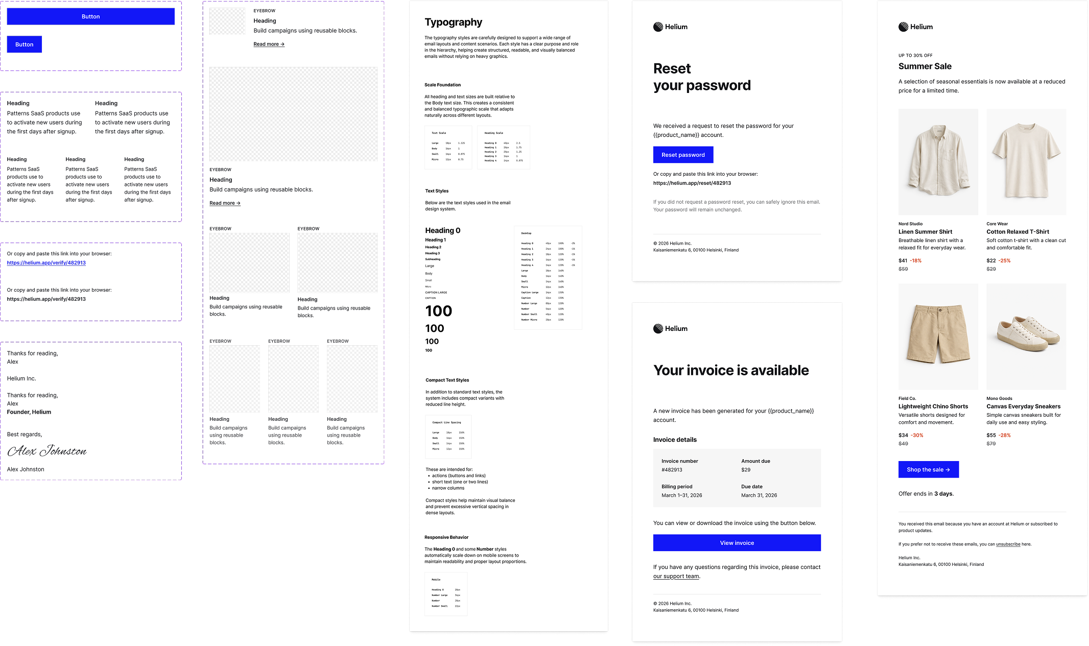 A complete email design system