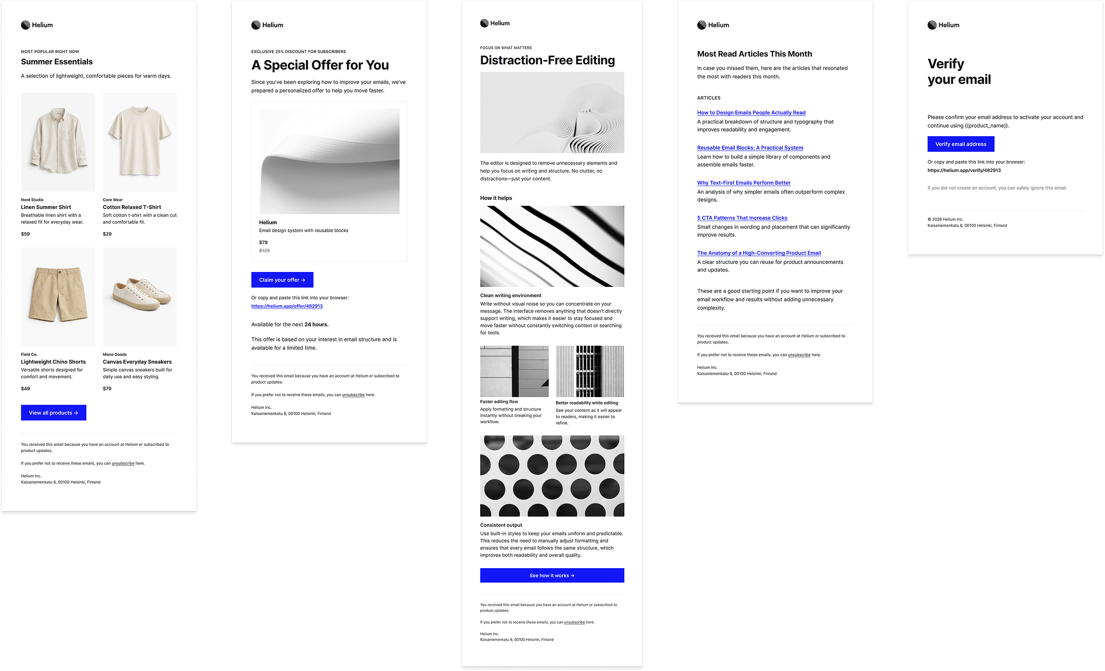 Marketing and Transactional template