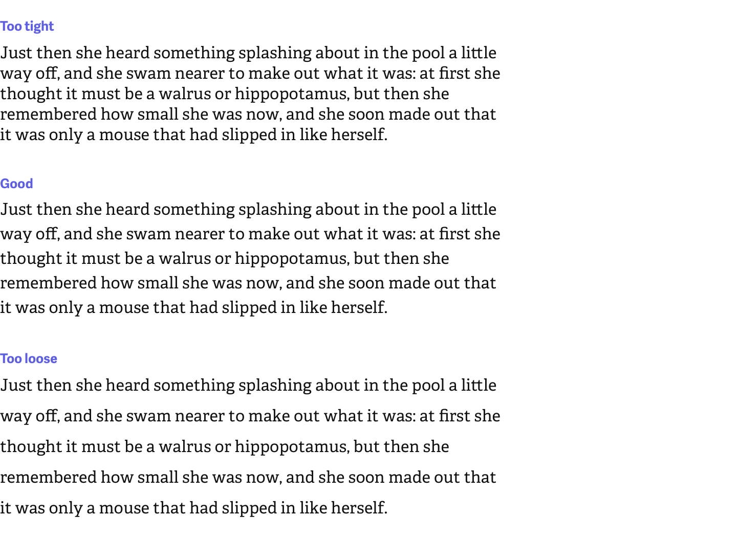 Line spacing - Basis - User Interface Typography